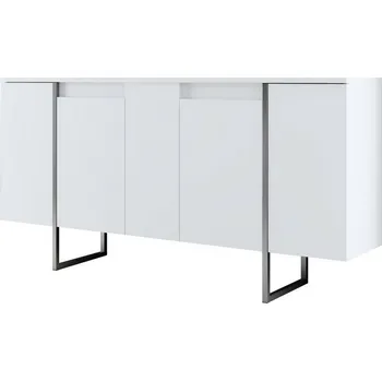 Komoda Skříňka Luxe White and Silver, bílá