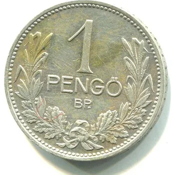 MAĎARSKO. 1 pengö 1938. Ag.