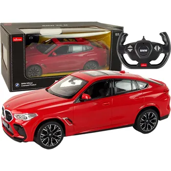 RC model auta AUTO NA DÁLKOVÉ OVLÁDÁNÍ R/C BMW X6 M 1:14 ČERVENÉ AUTO RASTAR
