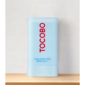 Přípravek na opalování Opalovací krém Tocobo Tyčinka na opalování SPF50+ Cotton Soft 19 g