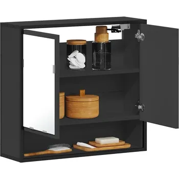 Koupelnový nábytek Koupelnová skříňka se zrcadlem kouřový dub 65x20x60 cm kompozit