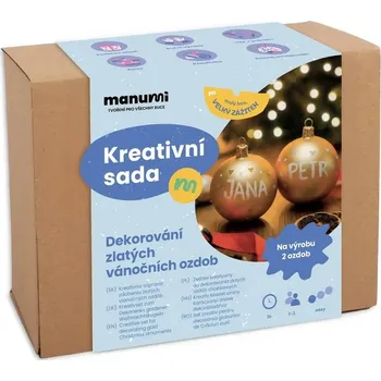 Výtvarná sada Kreativní sada - Dekorování zlatých vánočních ozdob