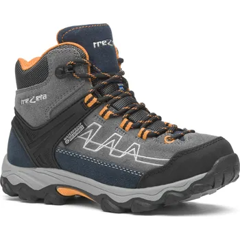 Dětská sportovní obuv Dětská vysoká turistická obuv TREZETA-Storm Wp Kid, Grey/Orange Šedá 34