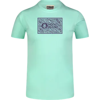 Tyrkysové dámské tričko z organické bavlny SAFARI - 38