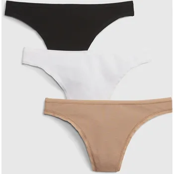 Dámská móda GAP tanga, 3 ks - dámská GAP černá | bílá | krémová 3465396
