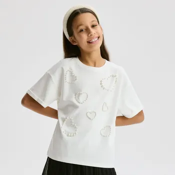 Reserved - Tričko s perličkami - krémová - 879GB-01X - 879GB-01X-U12