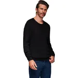 Pánský svetr OMBRE-Sweater OM-SWSW-0182 V-2 black Černá M
