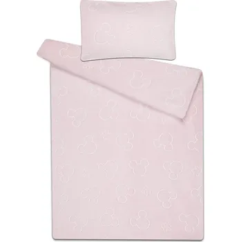 Povlečení Sleep-well Dětské povlečení mikroplyš svítící ve tmě, 40x60 + 95x130cm, Mickey Mouse - růžový