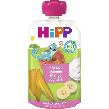 Dětská výživa HiPP BIO Broskev-Banán-Mango-Jogurt 100g