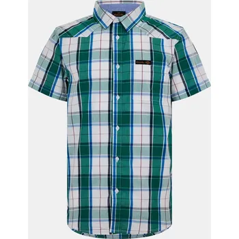Pánská košile Bench Short-Sleeve Patterned Shirt Green Check Small