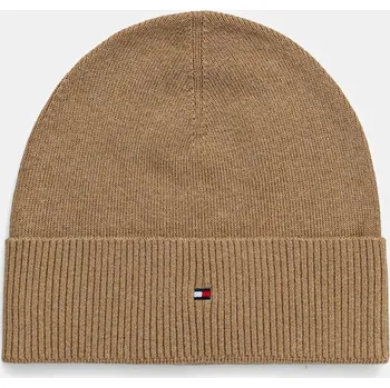 Čepice Čepice s příměsí kašmíru Tommy Hilfiger béžová barva, AM0AM14068 80X, vel. ONE SIZE