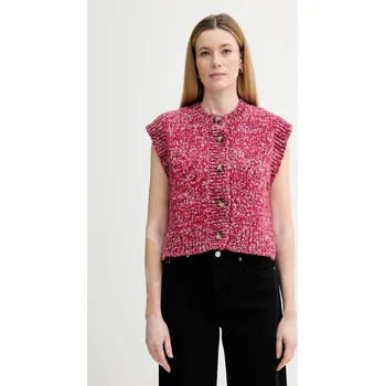 Dámská vesta Vesta s přídavkem vlny Marc O'Polo červená barva, 5000007880 33X, vel. S