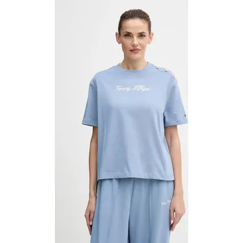 Pánské tričko Bavlněné tričko Tommy Hilfiger WW0WW47819 modrá 50X, vel. XXL