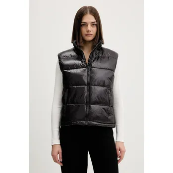 Dámská vesta Vesta Tommy Jeans černá barva, zimní, DW0DW22037 99X, vel. L