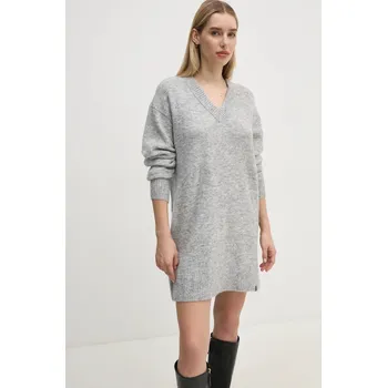 Dámské šaty Šaty z vlněné směsi Calvin Klein Jeans J20J224638 šedá 90X, vel. M