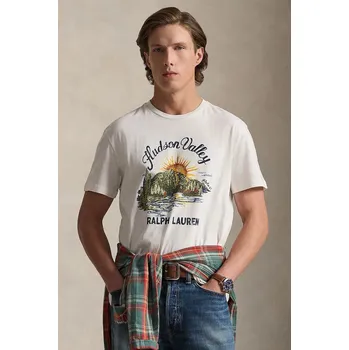 Bavlněné tričko Polo Ralph Lauren 710P04881 béžová 01X, vel. XXL