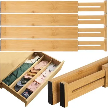 Potah na židli Bambusový organizér do zásuvek - 4 kusy