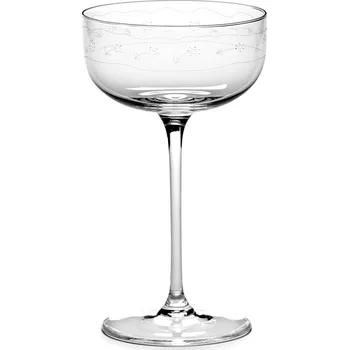 Sklenice Serax, Sklenice na šampaňské Midnight Flowers, plochá, 240 ml - Formadore