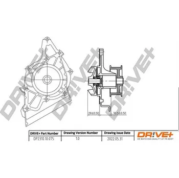 Chladič motoru Vodní čerpadlo, chlazení motoru DRIVE+ DP2310.10.075