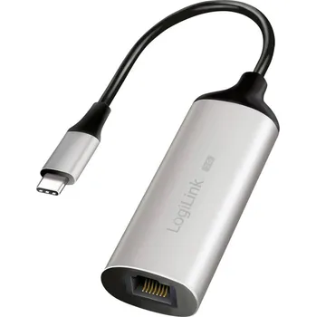 Elektrická zásuvka LogiLink RJ45 , USB 3.0 adaptér [1x USB 3.0 zástrčka C - 1x RJ45 zásuvka] UA0456 15 cm