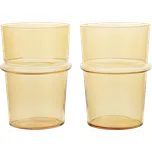 Ferm Living, Sklenice Boya, 450 ml, žluté, 2 ks. - Formadore
