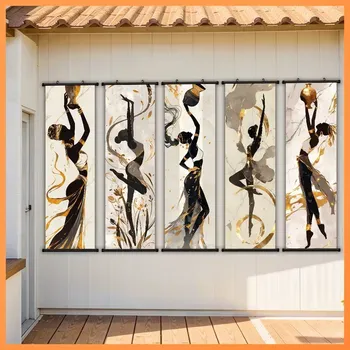 Obraz BAF Soubor pěti obrazů na plátně Tančící ženy