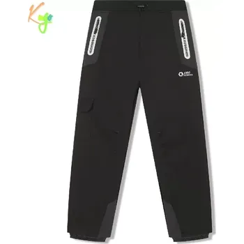 Chlapecké kalhoty Dětské softshellové kalhoty zateplené Kugo HK5066 černo-šedé
