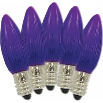 Vánoční dekorace Žárovky 20V 3W E-10 fialové (5ks) pro vánoční řetězy (1ks)