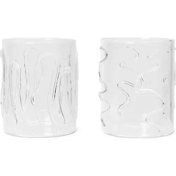 Sklenice Ferm Living, Sklenice Doodle, 350 ml, 2 ks - Formadore