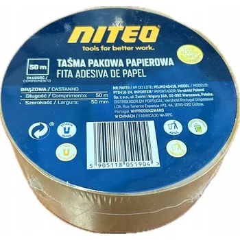 Lepicí páska Papírová balicí páska Niteo 50 m
