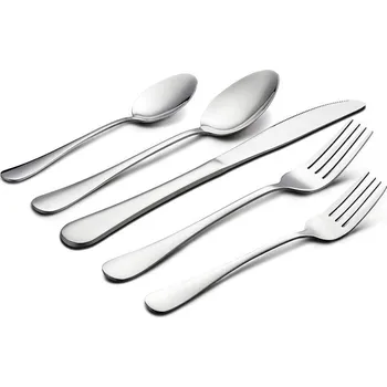 Příbor 84 kusová sada příborů ve více barvách - stříbrná