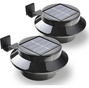 Venkovní osvětlení Solární lampa, 2 ks - černá