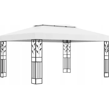 Zahradní stavba Altán s dvojitou střechou, 3x4 m, bílý