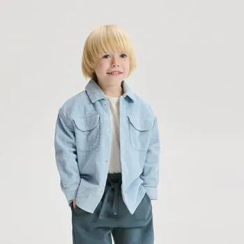 Reserved - Bavlněná košile - bleděmodrá - 668HF-05X - 668HF-05X-86