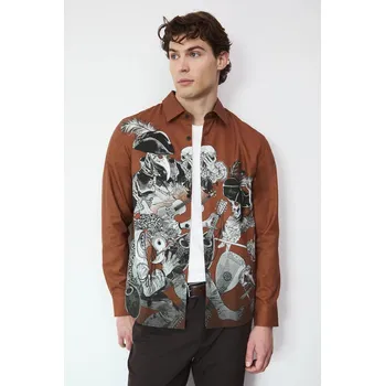 Pánská košile Košile Medicine RW25-KDMA15 hnědá 88A, vel. XXL