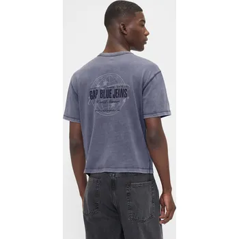 GAP Crop tričko Heavyweight - Pánské GAP černá | modrá 3465416