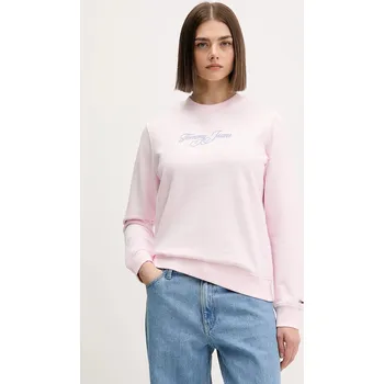 Dámská mikina Bavlněná mikina Tommy Jeans DW0DW21922 růžová 03X, vel. XS
