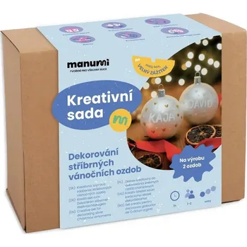 Výtvarná sada Kreativní sada - Dekorování stříbrných vánočních ozdob