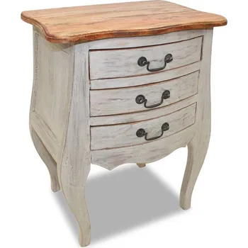 Noční stolek Noční stolek masivní mahagonové dřevo 48 x 35 x 64 cm