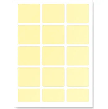 Samolepící etiketa Samolepicí etikety 60 x 60 mm, 12 etiket, A4, 20 listů, žluté