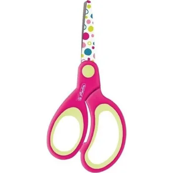 Kancelářské nůžky Herlitz Dětské nůžky pro leváky s kulatou špičkou Růžové