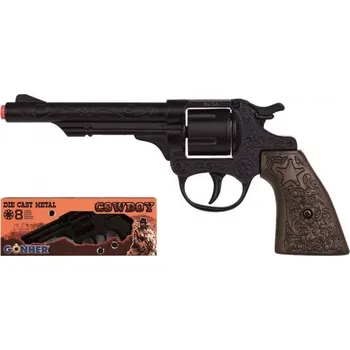 Dětská zbraň Kovbojský kovový revolver GONHER na 8 ran