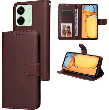 Pouzdro na mobilní telefon Magnet Case, Xiaomi Redmi 13C, hnědý