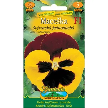 Substrát MORAVOSEED Maceška švýcarská jednoduchá F1, červeno-žlutá s okem, semínka