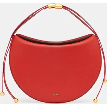 Kabelka Kožená kabelka Furla Moonstone M Shoulder Bag červená barva, WB01868 BX3104 4484S WB01868.BX3104.4484S 33X, vel. ONE SIZE