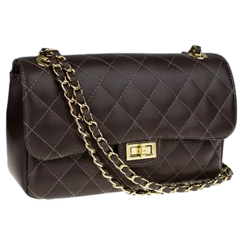 Kabelka NovaKabelka.cz Kožená italská kabelka Eliana Grigia Smog