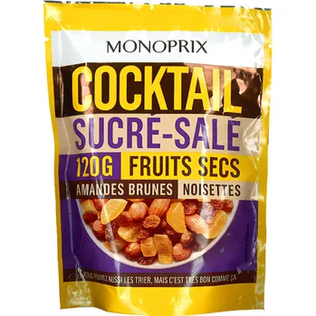 Monoprix Lískové ořechy se sušeným ovocem 120g