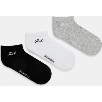 Pánské ponožky Ponožky Karl Lagerfeld K/SIGNATURE 3-pack A4W47034 šedá 90C, vel. 39-42