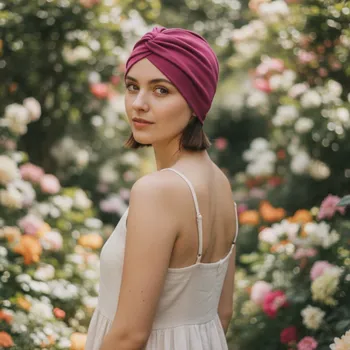 Ebbie Bavlněný turban-style - DUSTY ROSE Velikost: 57