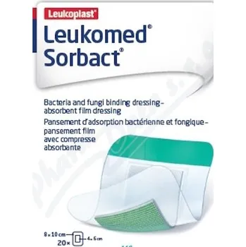 Krytí na ránu Leukomed Sorbact pooperační krytí 8x10cm 20ks